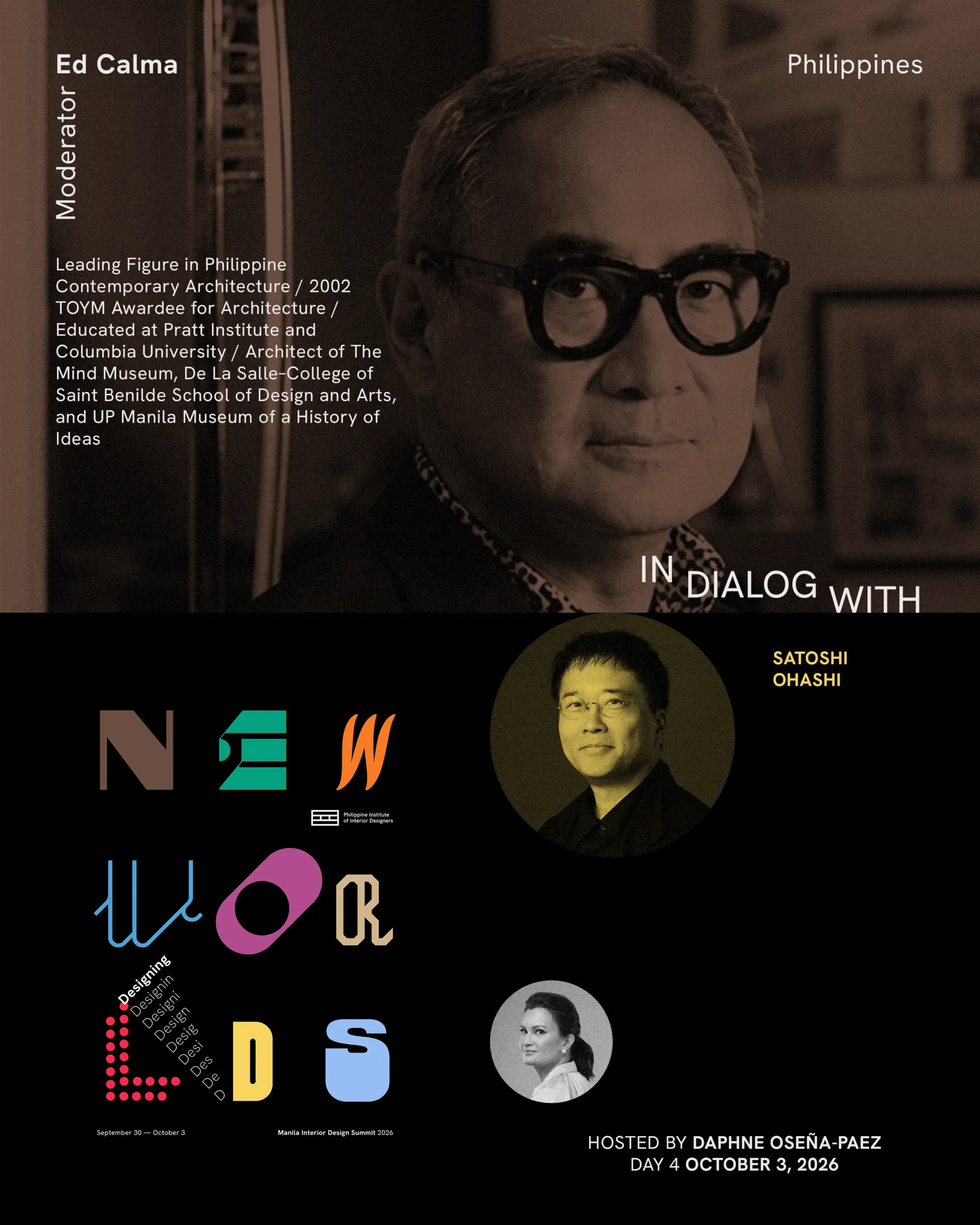 A few of the Filipino designers representing the country in dialogues: Edwin Uy, Tina Periquet, and Ed Calma PIID
