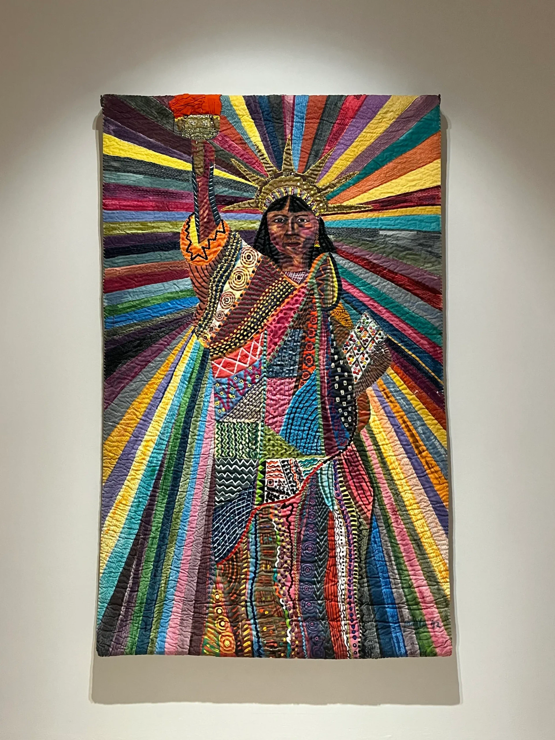 L.A. Liberty (1992) by Pacita Abad, on display at MoMA PS1 New York City Art Scene galleries