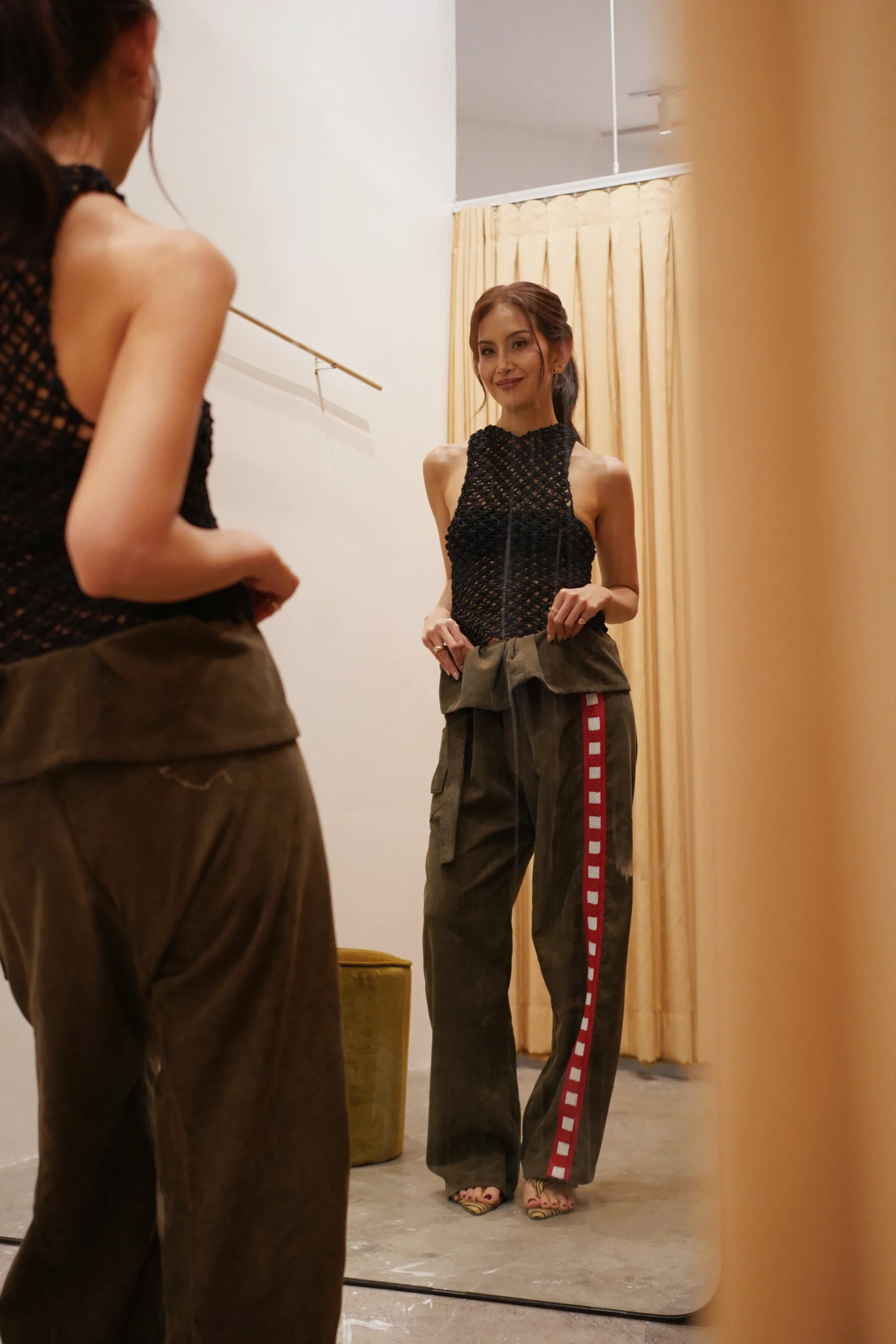 Shar Cabigas, Qurio founder, wears an Isa Boulder top and trousers from Seire Collective