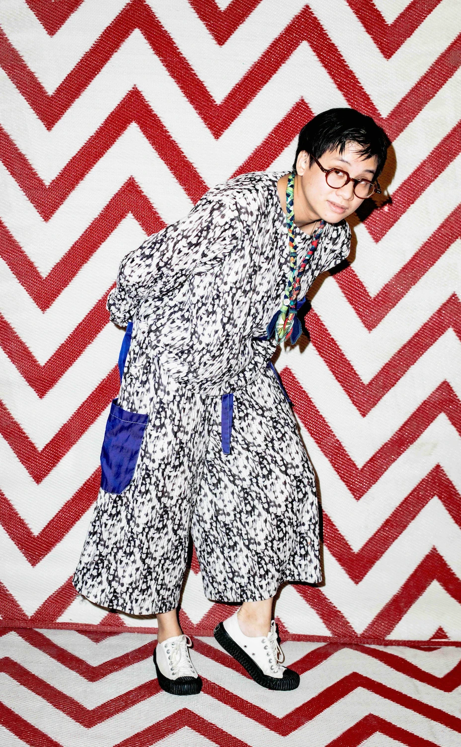 Andi wears pieces from ec's Purveyr fair collection