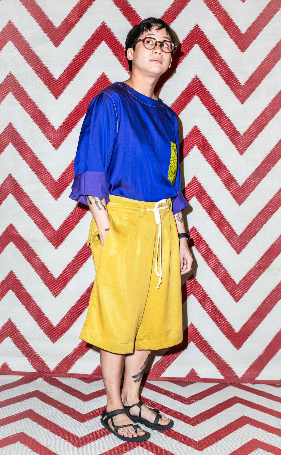 Andi wears pieces from ec's Purveyr fair collection