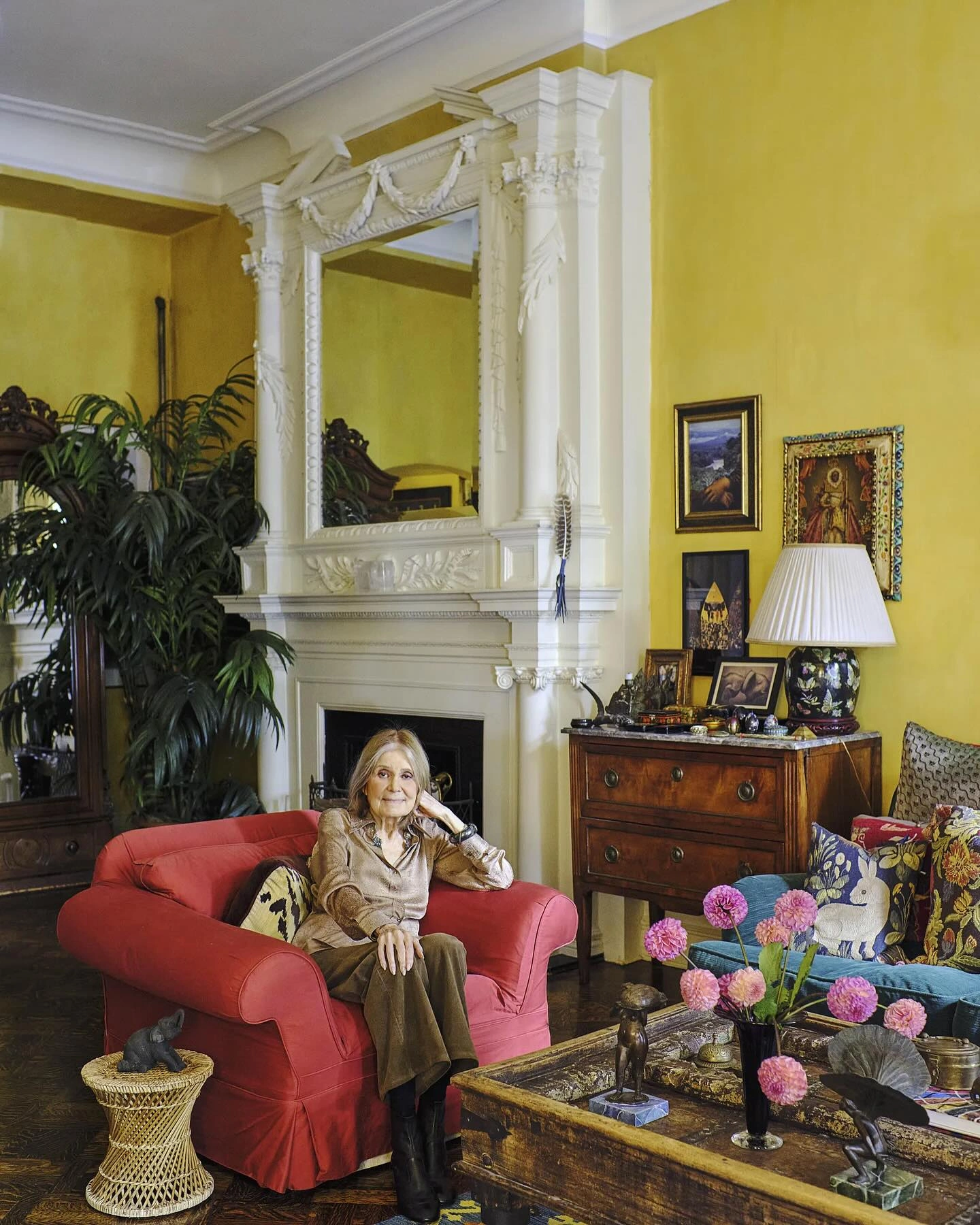 Gloria Steinem in her New York home feminist women's equality