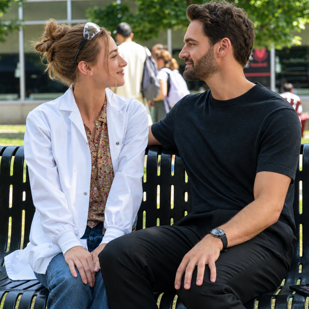 Lili Reinhart and Tom Bateman in The Love Hypothesis (2026)