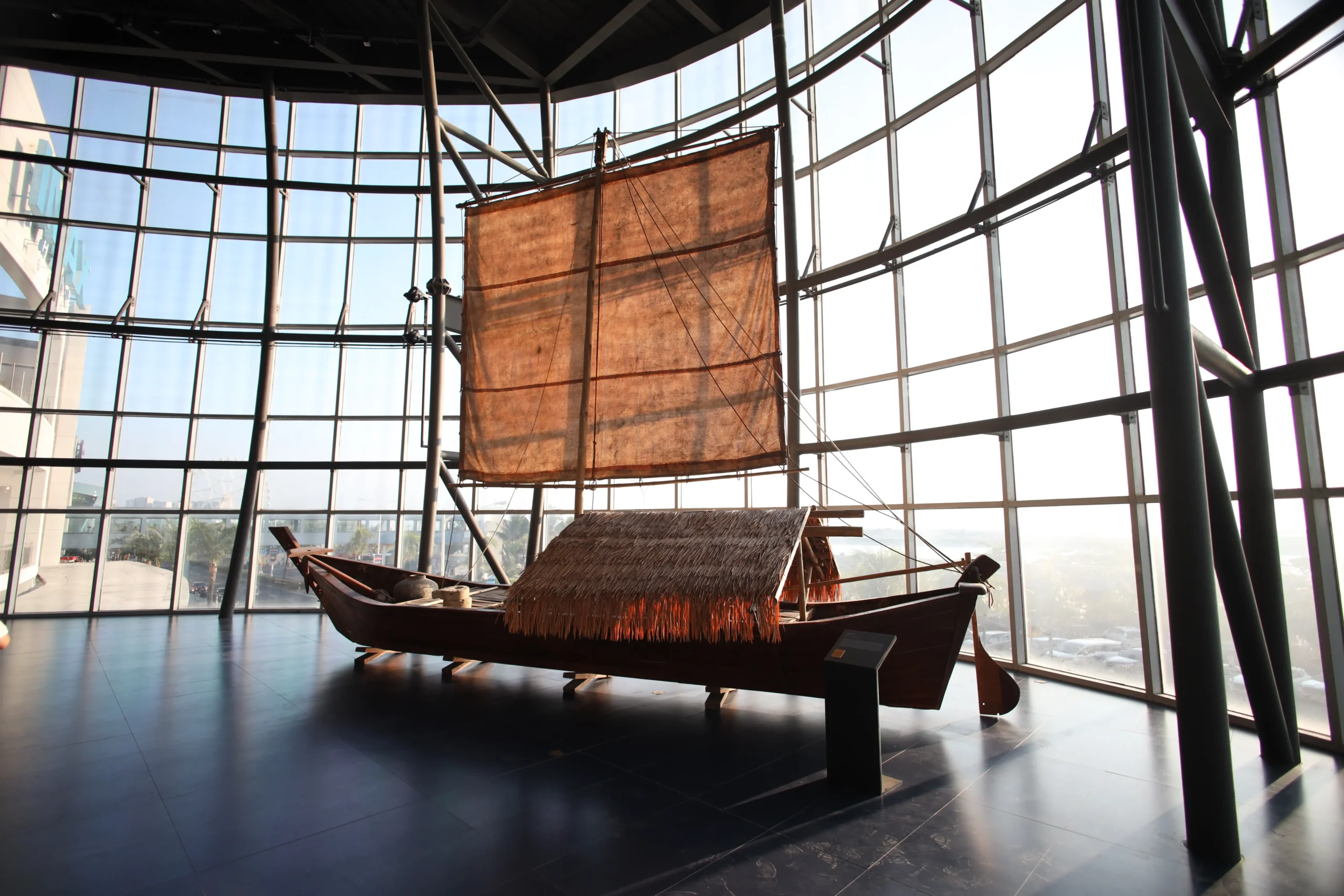 A life-size representation of an actual balanghai excavated in Butuan
