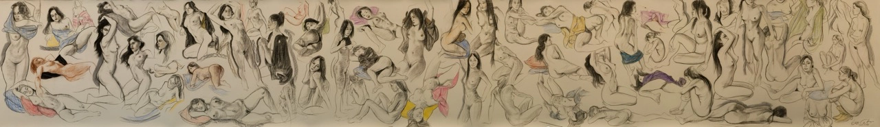 "Nude Scroll" (pastel on Arches paper, 2008)
