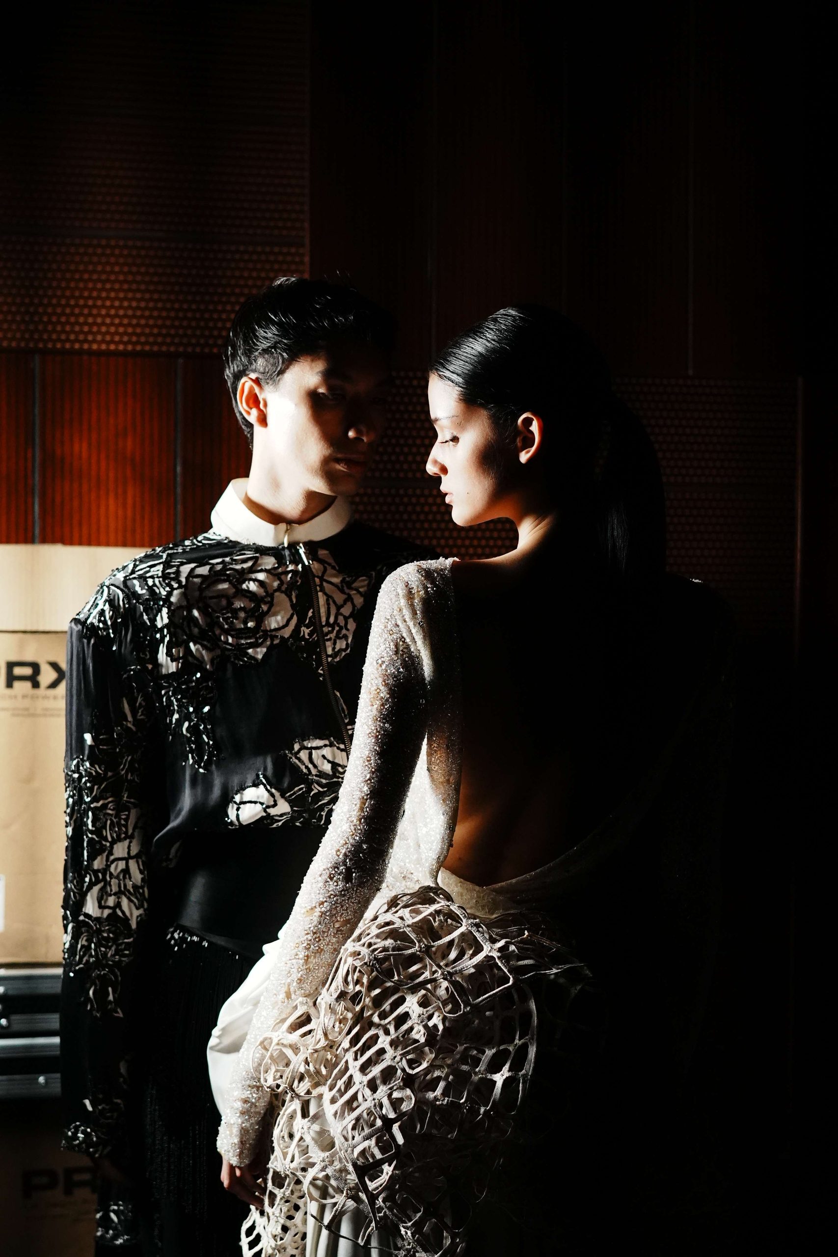 Backstage at the Fashion Week Asia 2026 Gala. Models prepare for Archivo by Rajo Laurel
