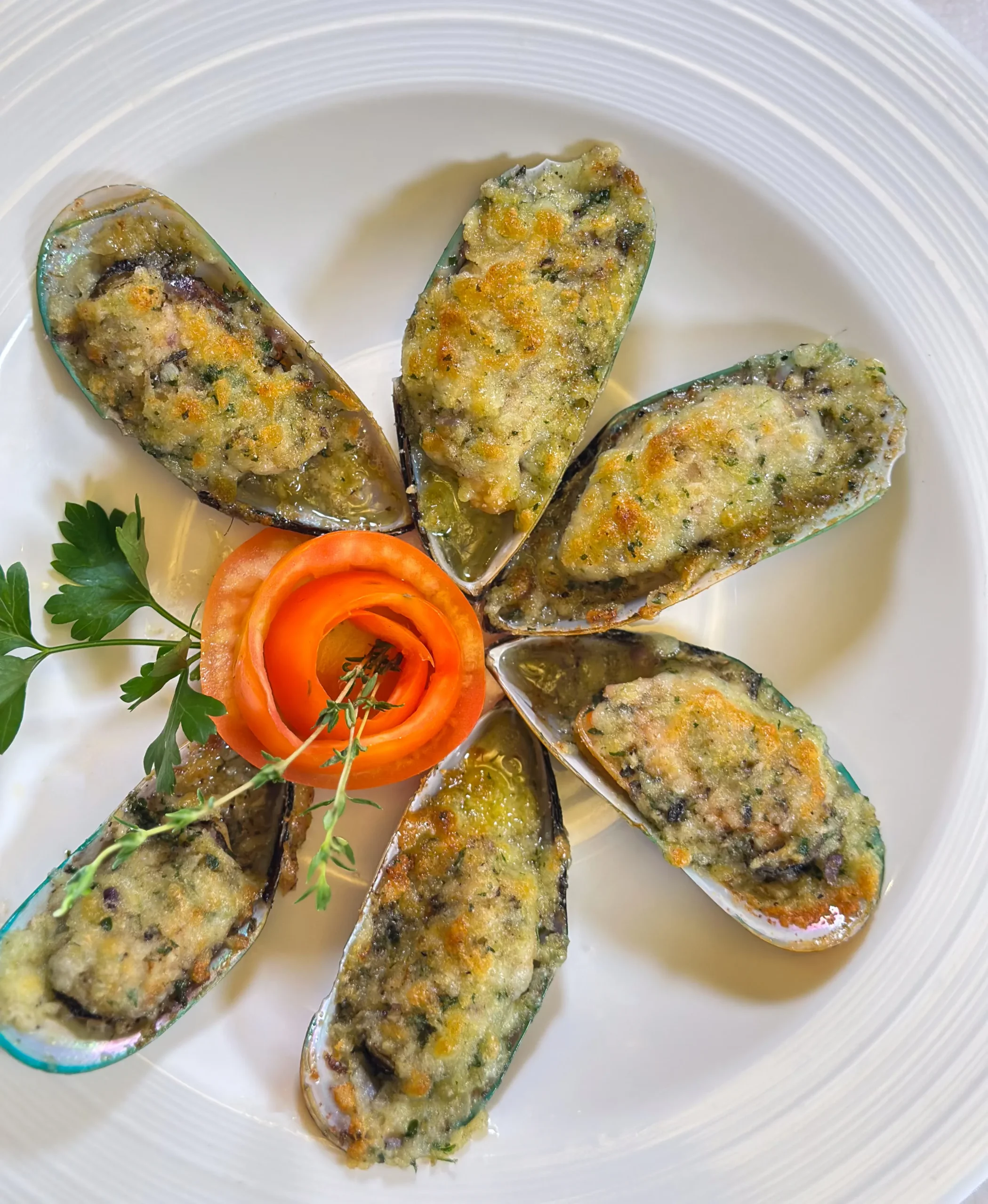 New Zealand Half-Shell Mussels The Manila Hotel Champagne Room New Dishes À La Carte Menu
