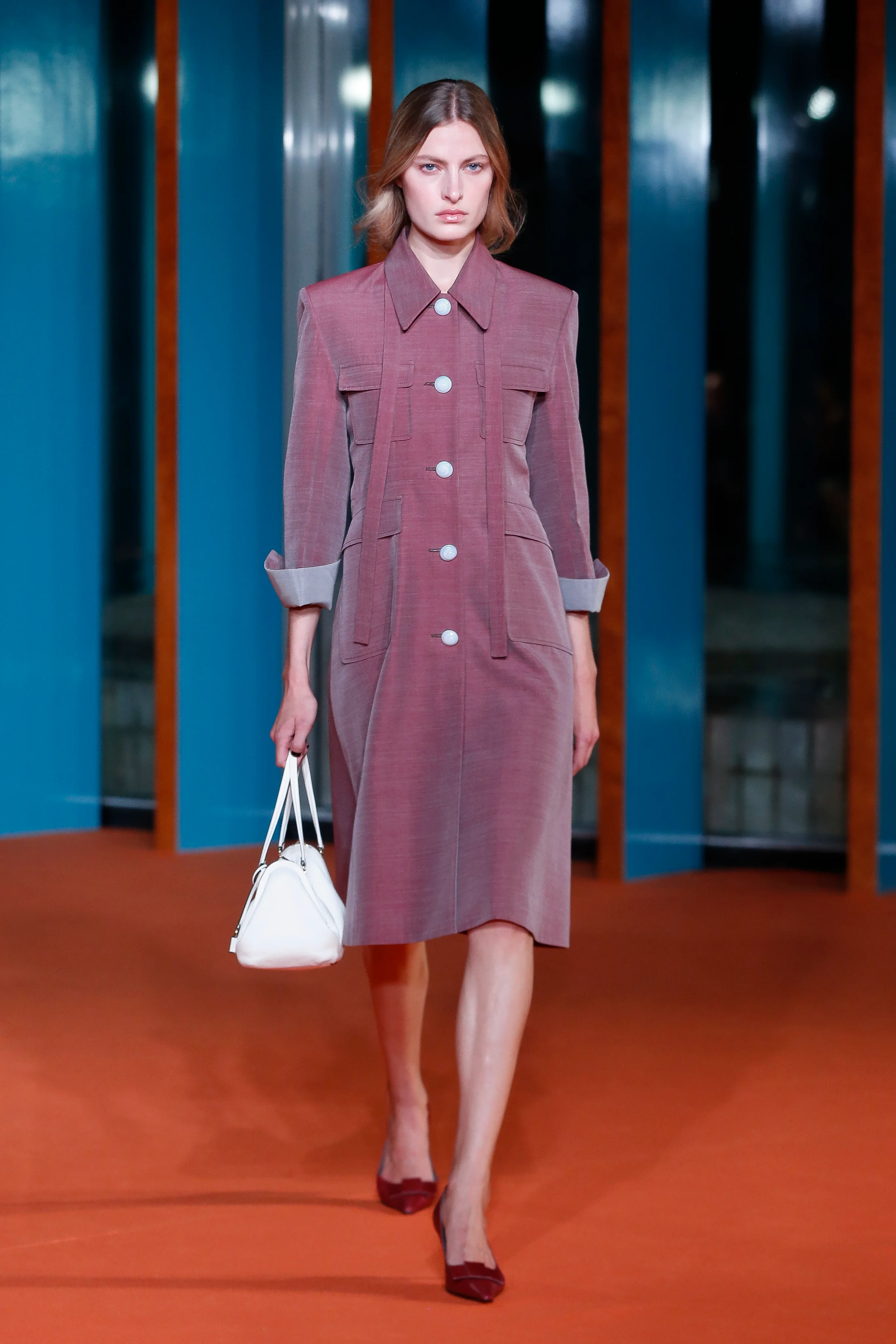 Classic silhouettes and feather boas, both eye-catching motifs from the Tory Burch Spring/Summer 2027 collection