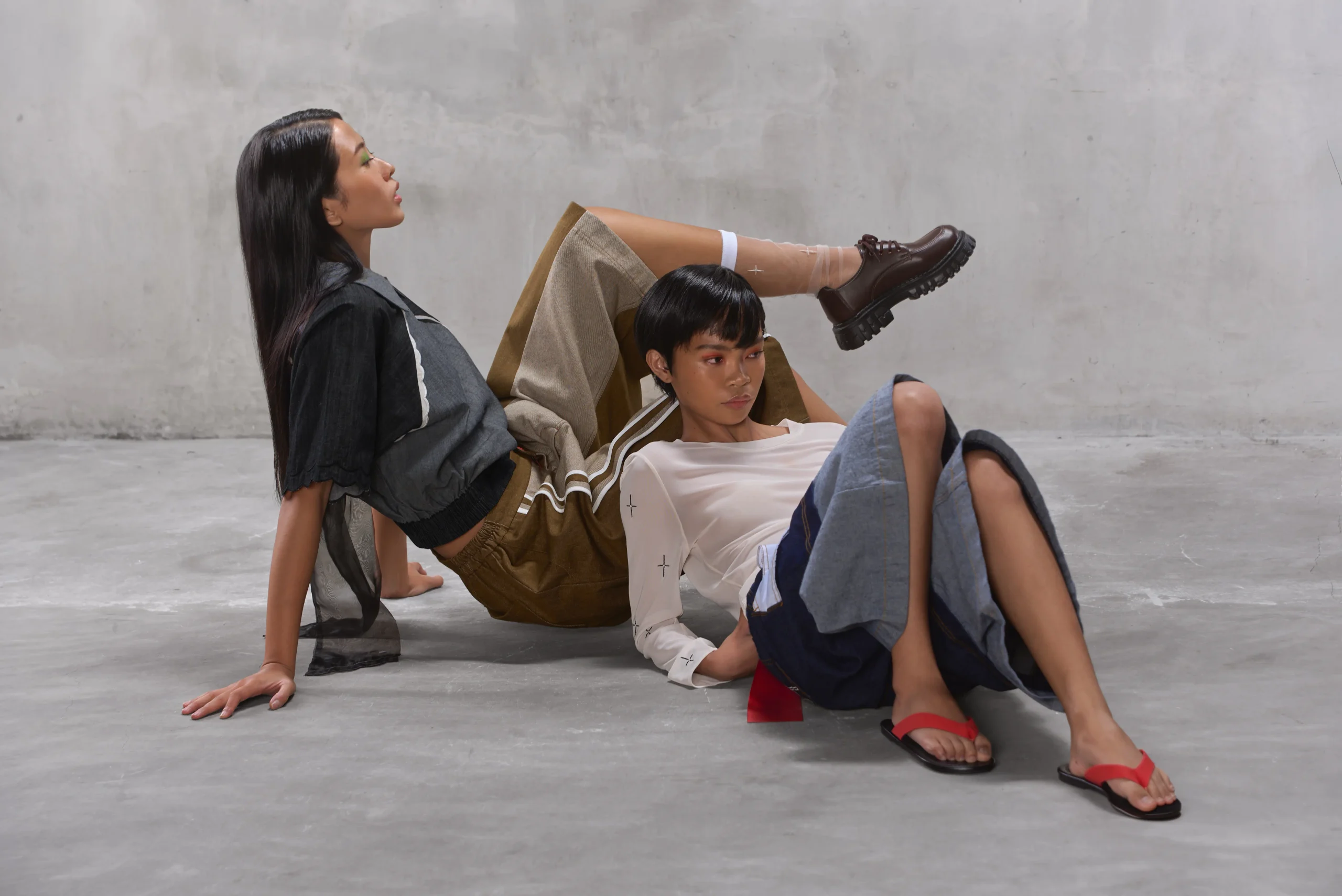 Models wear pieces from the Plains & Prints x Randolf collection