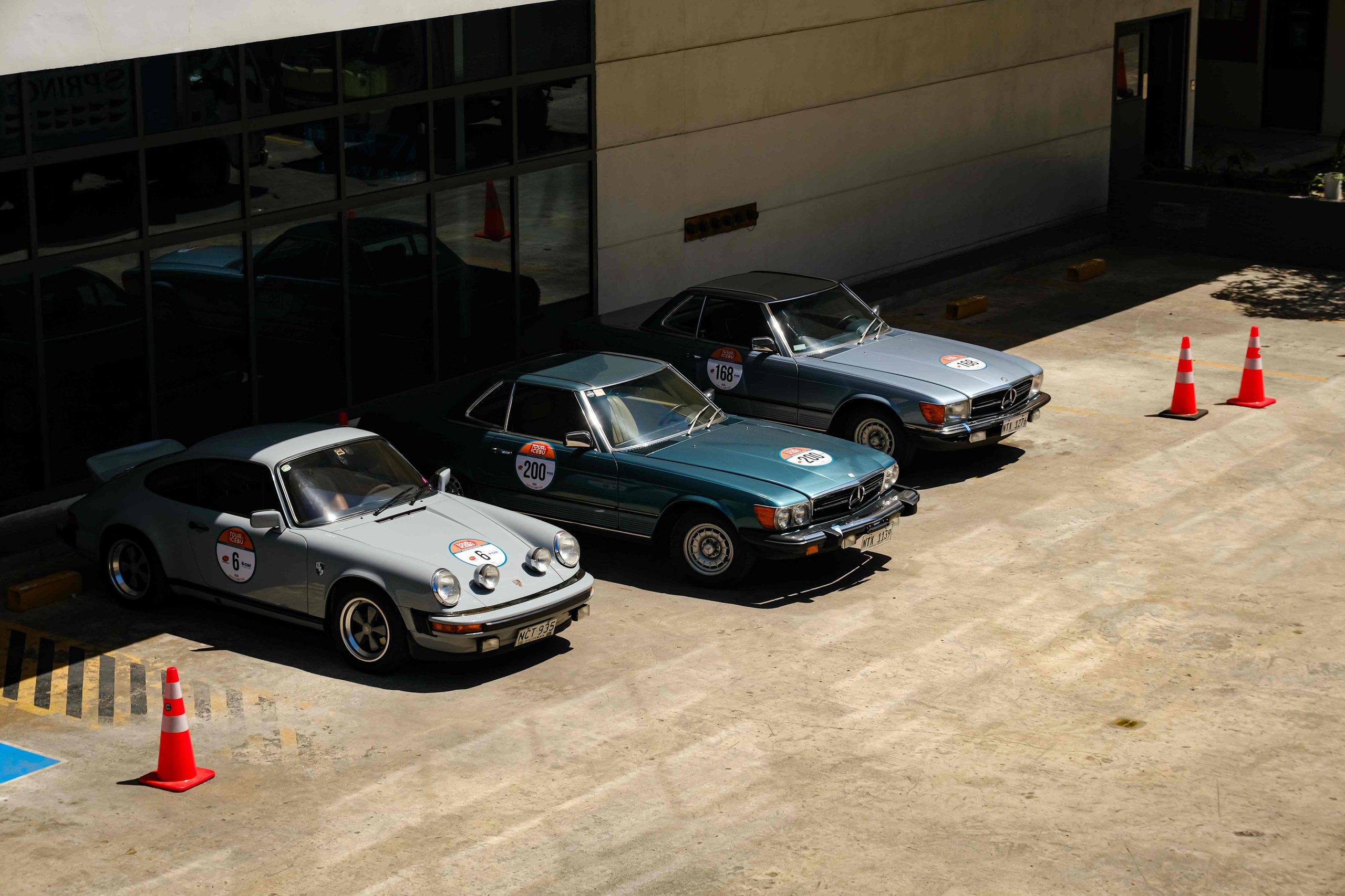 vintage cars at the rally